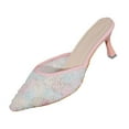 thumbnail image 1 of hopeusnice High Heels Shoes for Women Mesh Summer and Fall Shoes Breathable Non-slip Closed-toe Sandals Trendy Tapered heel Soft Women's High Heels Shoes Almond toe Dress Shoes Multicolor 42, 1 of 7