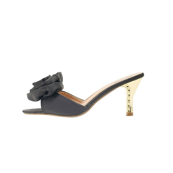 hopeusnice High Heels Shoes for Women Soft Non-slip Breathable Peep-toe Sandals cloth Materials Summer and Fall Shoes Women's High Heels Shoes Tapered High heel Trendy Dress Shoes Black 40