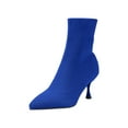 thumbnail image 1 of hopeusnice High Heels Shoes for Women Trendy Non-slip Breathable Women's High Heels Shoes Closed-toe Sandals Nylon Spandex Summer and Fall Shoes Tapered High heel Soft Pointed toe Dress Shoes Blue 38, 1 of 7
