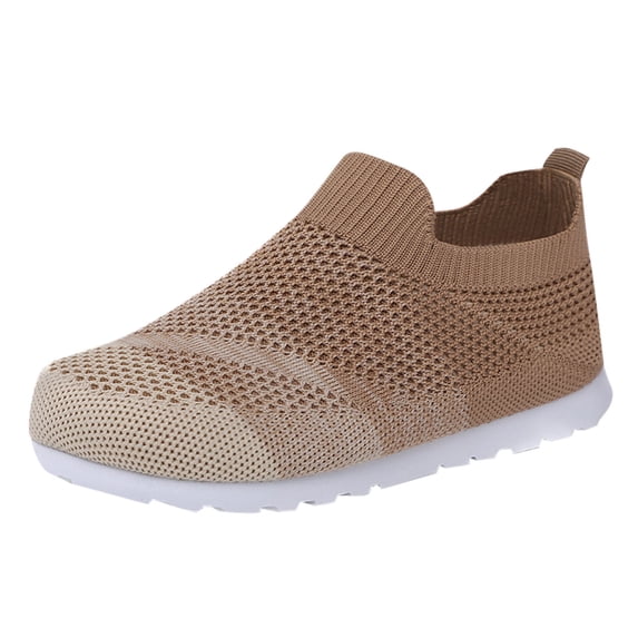 hopeusnice Kids Chunky Sole Sneakers Lace Up Round Toe Breathable Non Outdoor Sports Casual Walking Footwear Coffee 25