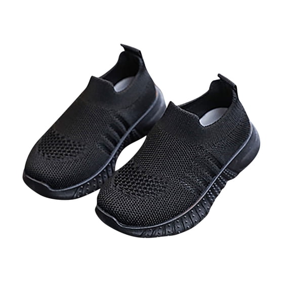hopeusnice Kids Fleece Lined pers On Closed Toe Warm Cozy Indoor Daily Casual Footwear Black 6 Months
