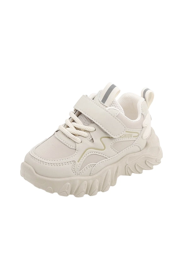 Kids Outdoor Hiking Shoes Hook Loop Closed Toe Non Durable Trekking Camping Footwear Beige 31