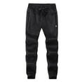 thumbnail image 1 of hopeusnice Men's Casual Fall Solid Color sweatpants fall Workout Activewear Pants Pants Pockets Elastic Waist Drawstring Lounge Trousers Joggers Fashion Black XXXXXXL, 1 of 4