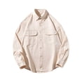 thumbnail image 1 of hopeusnice Men's Denim Trucker Jacket Loose Fit Vintage Washed Jean Trucker Coats with Pockets Oversized Denim Trucker Jean Jackets for Men Beige XXL, 1 of 4