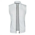 thumbnail image 1 of hopeusnice Men's Fleece Vest Lightweight Outdoor Sports Full Zip Stand Collar Sleeveless Knitted Waistcoat with Pockets White XXXL, 1 of 5
