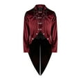 thumbnail image 1 of hopeusnice Men's Gothic Frock Coat Embroiry Tailcoat Vintage Steam Jacket Wedding Party Tuxedo Outwear Red XL, 1 of 8