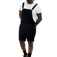 thumbnail image 1 of hopeusnice Men's Sleeveless Jumpsuits Cotton Linen Suspender Casual Beach Pants Solid Color Jeans Workout Activewear Denim Pants Summer Black XXL, 1 of 9