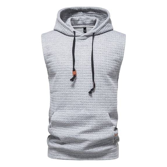 hopeusnice Men's Solid Color Hoodie Short Sleeve Sweatshirt Slim Fit Lounge Tee Drawstring Pullover Pockets Fall Lightweight Casual Workout Activewear Clothing For Male Gray XXL