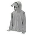 thumbnail image 1 of hopeusnice Men's Summer Sports Quick Dry Hoodie Sun Protection Breathable Running Fitness Outdoor Hood Jacket with Thumb Hole Dark Gray XXXXL, 1 of 4
