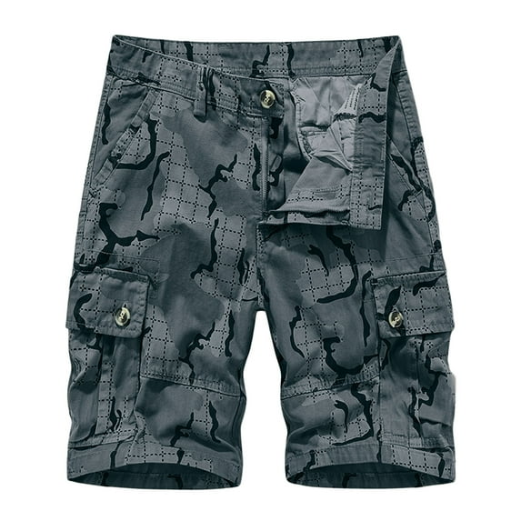 hopeusnice Men's Sweat Shorts Cargo Cotton Linen Shorts Casual Beach Teen Boy Clearance Summer Elastic Waist Lounge Shorts Graphic Shorts Workout Exercise Gray M
