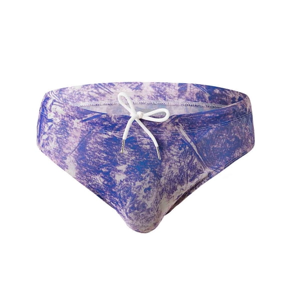 hopeusnice Men's Swim Trunks Quick Dry Mesh Lining Bathing Suit Camo Swimsuit with Drawstring Purple XL