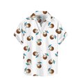 thumbnail image 1 of hopeusnice Men's Tree Printed Short Sleeve Shirt Summer Beach Button Down Hawaiian Shirt Loose Fit Tee Tops White XXXXXL, 1 of 4