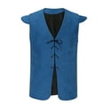 thumbnail image 1 of hopeusnice Men's Vintage Steampunk Vests Gothic Tailcoat Waistcoat Sleeveless Retro Jacket Blue XXXL, 1 of 4