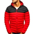 thumbnail image 1 of hopeusnice Men's Winter Two Tone Hooded Padded Puffer Jacket Warm Lightweight Coats with Zipper Pockets Black XL, 1 of 8