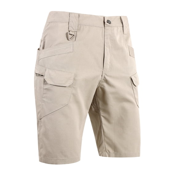 hopeusnice Mens Cargo Shorts Activewear Workout Casual Beach Pants Mid Waist Solid Color Gym Shorts Fashion Summer Loose with Running Shorts Pockets Khaki XXXXXL