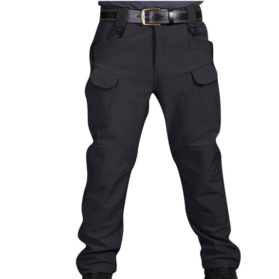 hopeusnice Mens Cargo Straight Leg Running Trousers Activewear Workout Solid Color Pants Casual Beach Fashion Summer Mid Waist with Pockets Black S