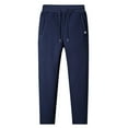 thumbnail image 1 of Mens Casual Beach Solid Color Sweatpants Elastic Waist Drawstring Running Trousers Workout Joggers Pants Pockets Fashion Summer Blue XXXXL, 1 of 8