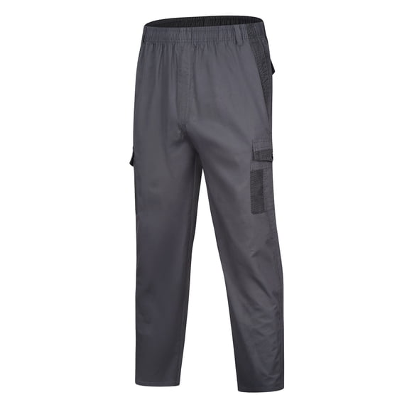 hopeusnice Mens Fashion Summer Solid Color Cotton Linen Cargo Wide Leg Running Trousers Activewear Casual Beach Workout Loose Mid Waist Pants with Pockets Pants Dark Gray XXL