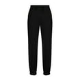thumbnail image 1 of hopeusnice Mens Loose With Pockets Workout Casual Beach Wide Leg Trousers Lounge Activewear Straight Solid Color Elastic Waist Drawstring Fashion Summer Pants Black L, 1 of 5