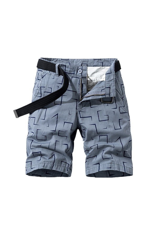 Mens Pants Graphic Workout Fashion Summer Casual Beach Cotton Linen Cargo Shorts Activewear Running Shorts Mid Waist Zipper Buttons with Pockets Gray M