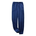 thumbnail image 1 of Mens Pants Solid Color Elastic Waist Casual Beach Workout Fashion Summer Loose Fit Lounge Trousers Joggers Pajama Trousers Activewear Navy XL, 1 of 3
