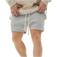 thumbnail image 1 of hopeusnice Mens Workout Casual Beach Solid Color Running Shorts Lounge Shorts Activewear Elastic Waist Drawstring Pants Fashion Summer Loose Fit Dark Gray M, 1 of 5
