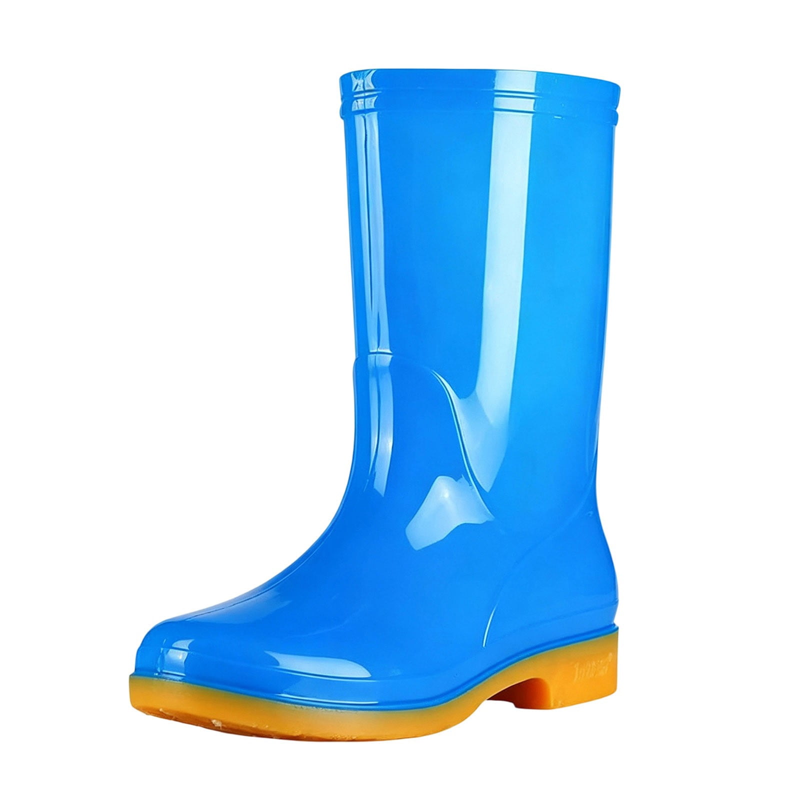 hopeusnice Women Mid Calf Rain Boot Square Toe Waterproof Footwear For ...