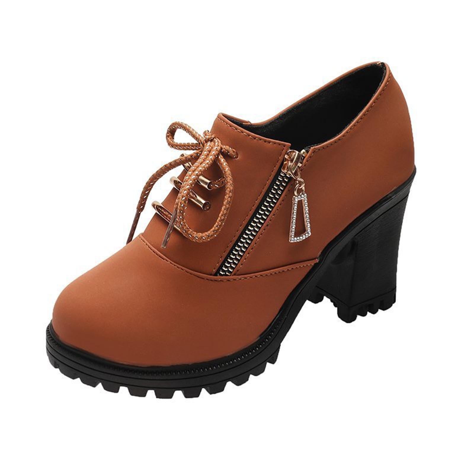 Women Fall Ankle Boots Middle Heel Shoes main image 0