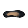 thumbnail image 1 of hopeusnice Women's Ballerina Flats Comfortable Suede Bowknot Slip On Flats Shoes Soft Sole Low Heel Ballerina Shoes Black 38, 1 of 4