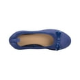 thumbnail image 1 of hopeusnice Women's Ballerina Flats Comfortable Suede Bowknot Slip On Flats Shoes Soft Sole Low Heel Ballerina Shoes Blue 39, 1 of 3