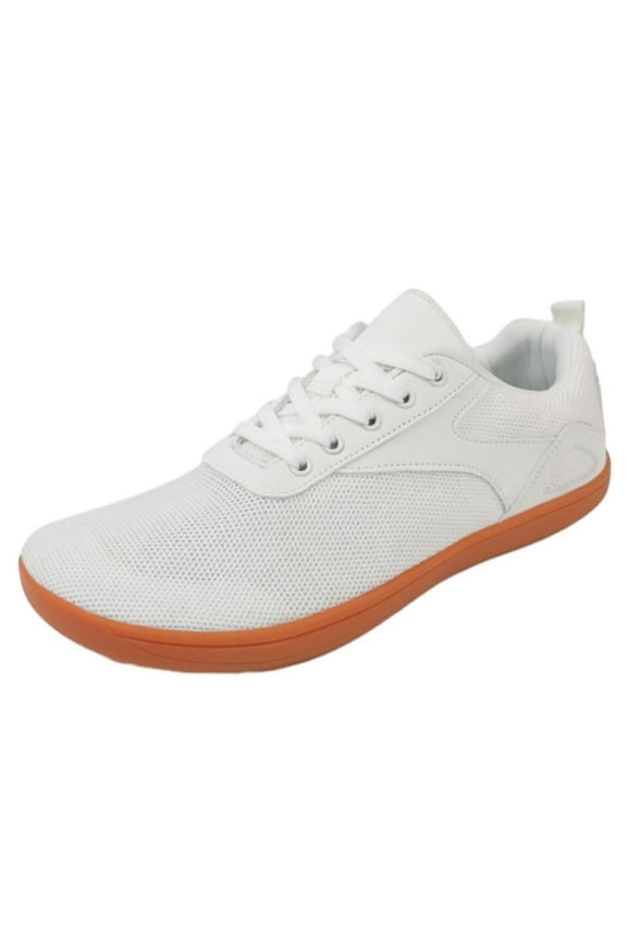 Women's Breathable Mesh Sneakers Lightweight Low Top Walking Shoes Comfortable Running Athletic Shoes Rubber Sole Shoes White 43