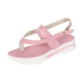 thumbnail image 1 of hopeusnice Women's Buckle Strap Sandals Open Toe Summer Beach Thong Flip Flops Comfortable Wedge Shoes Pink 39, 1 of 7