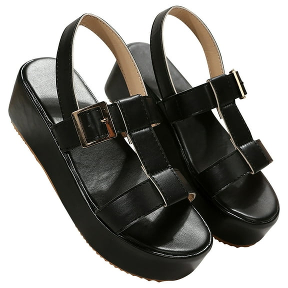 hopeusnice Women's Flat Sandals Double Straps Adjustable Slides with Soft Arch Support Slip On Casual Sandals Black 43