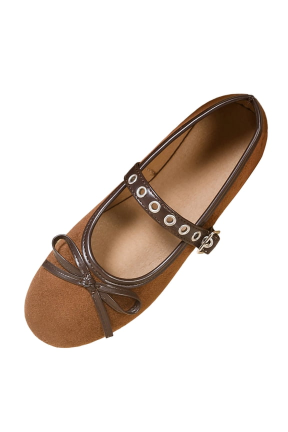 Women's Flats Bow Accent Flat Heel Versatile Design For Multiple Occasions High Quality Material For Lasting Use Brown 38