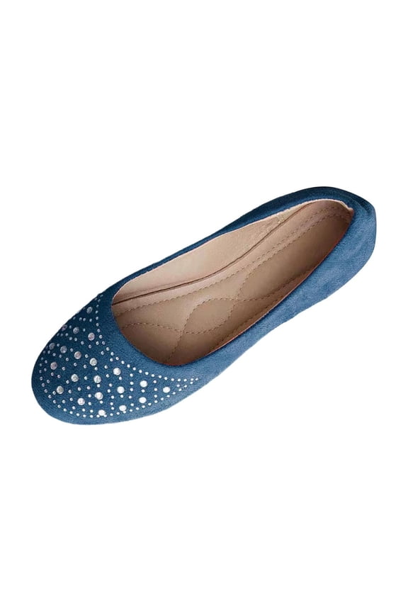 Women's Flats Flat Heel Easy To Match With Various Outfits Comfortable For Extended Walking Time Blue 37