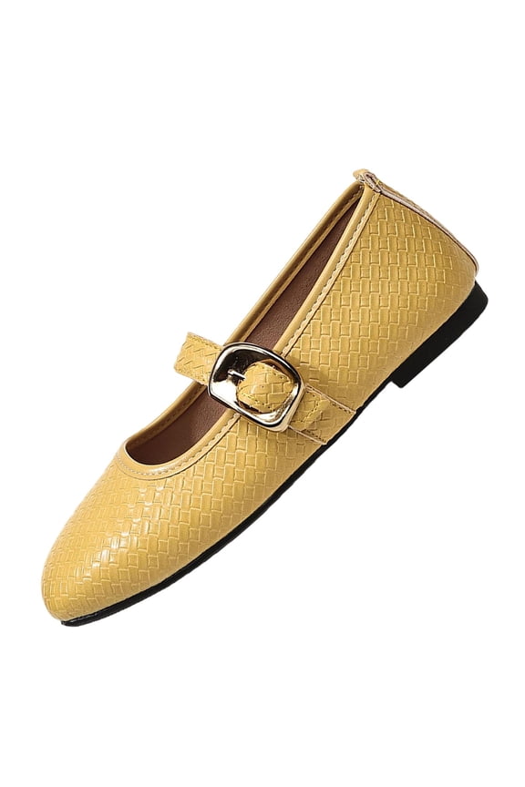 Women's Flats Flat Heel Easy To Match With Various Outfits Comfortable For Extended Walking Time Style Yellow 37