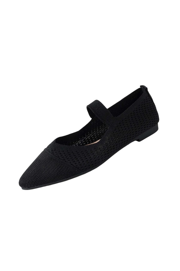 Women's Flats Plus Size Available Flat Heel Comfortable For Extended Walking Time Stylish Look For Modern Fashion Needs Black 42