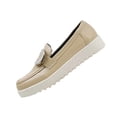 thumbnail image 1 of hopeusnice Women's Flats Plus Size Available Low Heel Sole Versatile Design For Multiple Occasions Khaki 36, 1 of 9