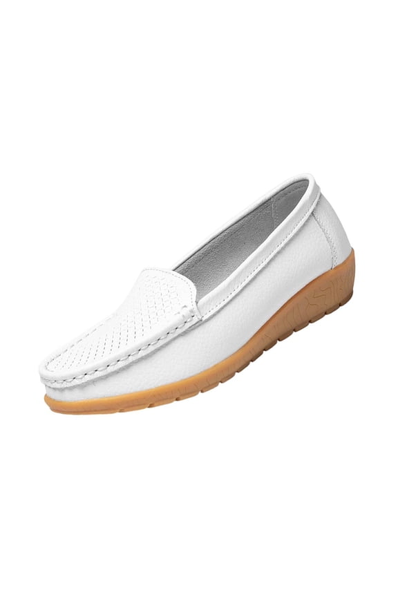Women's Flats Soft Insole Breathable Material Plus Size Available Flat Heel High Quality Material For Lasting Style White 41