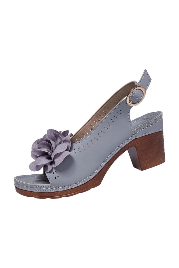 Women's Sandal Open Toe Plus Size Available Versatile Versatile Matching With Various Outfits Gray 37