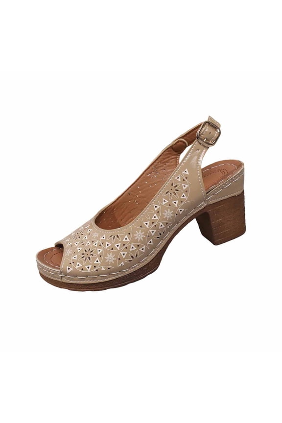 Women's Sandal Sole Open Toe Plus Size Available Breathable Stylish Design For All Occasions Khaki 43