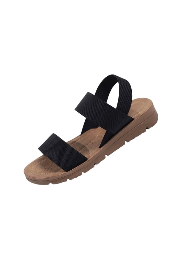 Women's Sandal Sole Open Toe Plus Size Available Versatile Support For Daily Activities Black 38