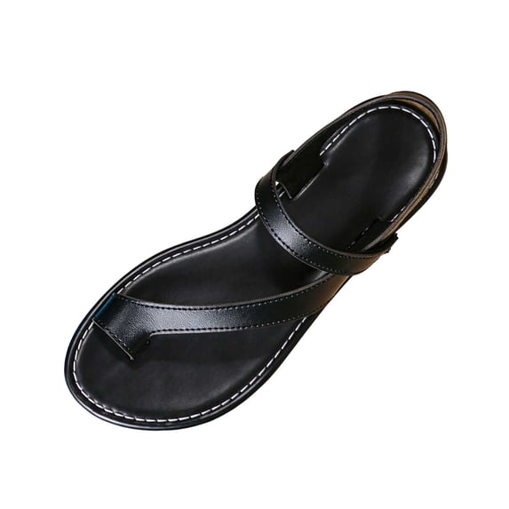 hopeusnice Women's Sandal Versatile Style Fashionable Design Casual Style Toe Loop Comfortable For All Day Walking And Standing Black 40