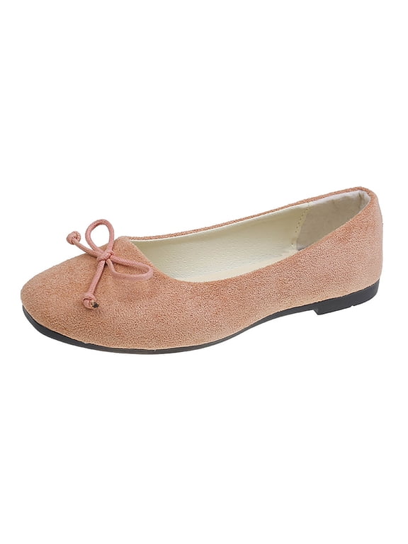 Women's Shoes Bow Accent Flat Heel Durable Construction For Long Term Use Easy To Match With Various Outfits Pink 38
