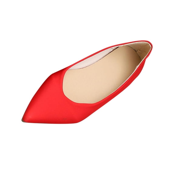 hopeusnice Women's Slides Soft Insole Plus Size Available Flat Heel Low Heel For Daily Commute And Leisure Activities Red 36