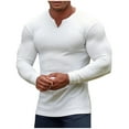 hopeusnice men's solid color shirts clearance slim fit lounge Tee