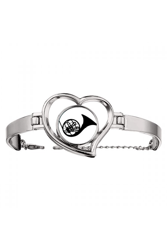 horn classical beatiful music bracelet heart jewelry wire bangle