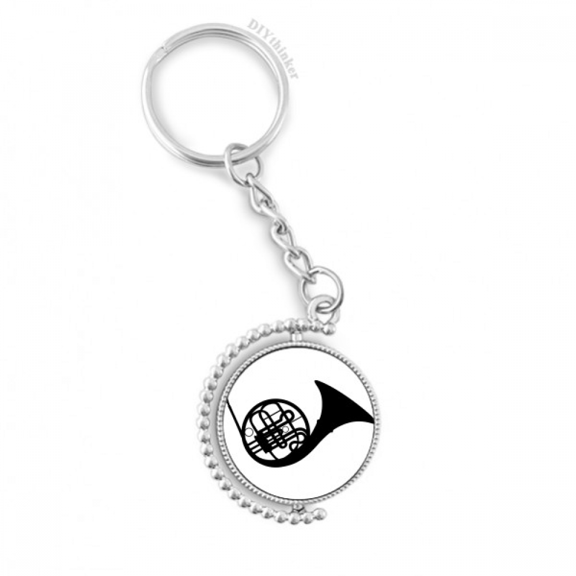 horn classical beatiful music rotatable keyholder disc accessories chain clip