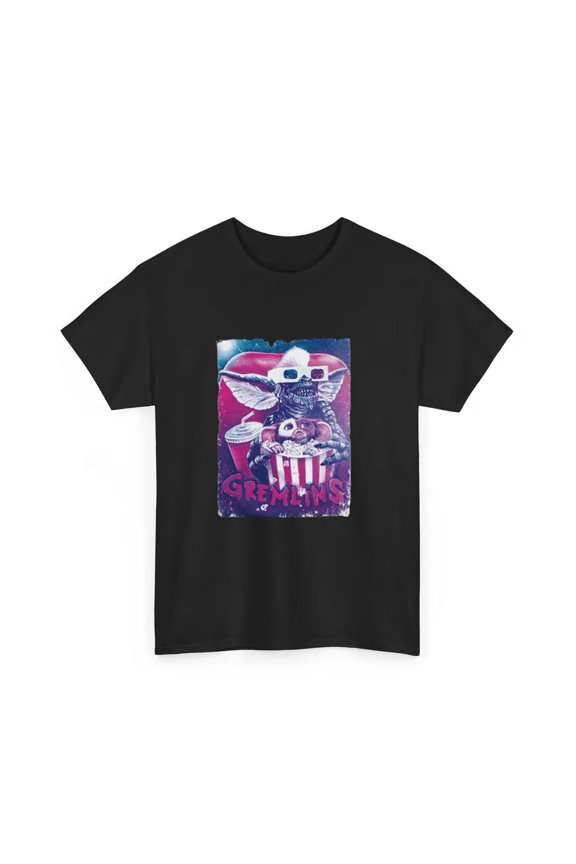 horror-comedy movie tee, unique vintage cinema merchandise shirt-C