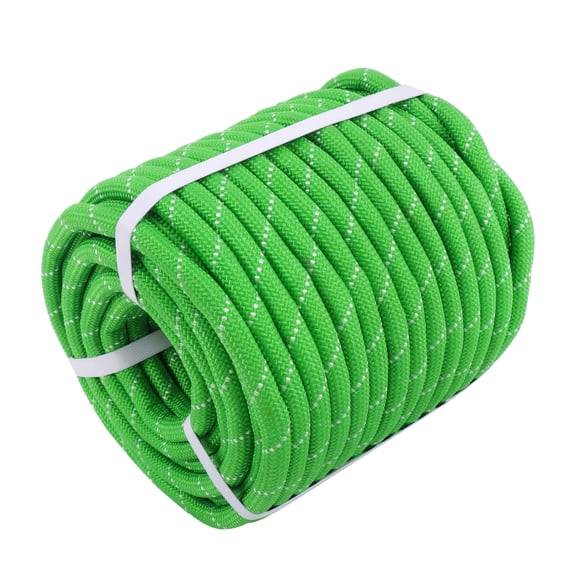 hostic 1/2 in Braid Polyester Rope, 125 FT Arborist Rigging Tree Rope for Camping Swings Gardening Marine (Green)